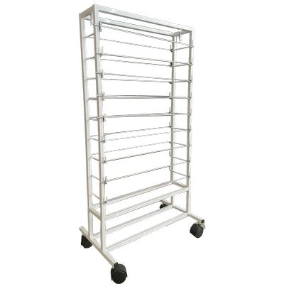 ESPOSITORE PLASTICA ADESIVA ALKOR  ACCIAIO VERNICIATO POSTI 18