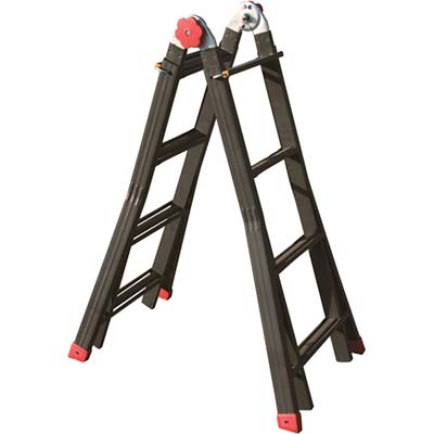 SCALA TELESCOPICA PHENOMENA AUTO SICOS  ACCIAIO H.CM 112/390 PIOLI 4+4