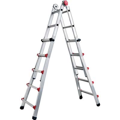 SCALA TELESCOPICA PROFI AUTO SICOS - ALLUMINIO H.CM 112/390 PIOLI 4+4