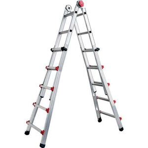 SCALA TELESCOPICA PROFI AUTO SICOS  ALLUMINIO H.CM 139/444 PIOLI 4+5
