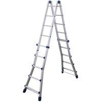 SCALA TELESCOPICA BRIKO BLU FACAL - ALLUMINIO H.CM 148/512 PIOLI 5+5