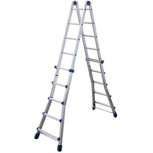 SCALA TELESCOPICA BRIKO BLU FACAL - ALLUMINIO H.CM 148/512 PIOLI 5+5