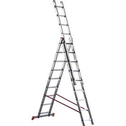 SCALA PARALLELA 3 RAMPE ORANGE 3 MARCHETTI - ALLUMINIO EN 131 H.CM 325/715 PIOLI 3X12