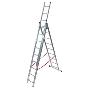 SCALA PARALLELA 3 RAMPE STILO FACAL - ALLUMINIO EN 131 H.CM 193/426 PIOLI 3X 7