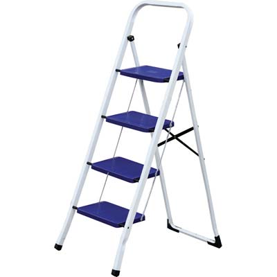 SGABELLO ALADINO DOMUS  ACCIAIO VERNICIATO GRADINI 4 H.MM 900