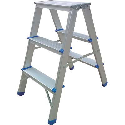 SGABELLO RAJA DOMUS  ALLUMINIO GRADINI 3 H.MM 658