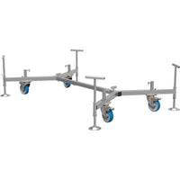 BASE TRABATTELLO GRIM EU 75 50047 MARCHETTI - ACCIAIO ZINC CM 165X75 + 4 RUOTE +4 STABILIZZATORI