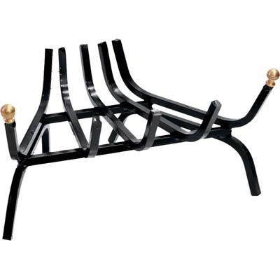 BRUCIALEGNA ANGOLARE X CAMINO  FERRO BATTUTO + POMI OTTONE CM 40