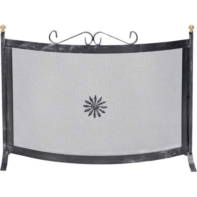 PARASCINTILLE CAMINO CURVO  FERRO BATTUTO + POMI OTTONE CM 70X50