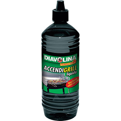 ACCENDIFUOCO LIQUIDO DIAVOLINA FUOCO - LT 1 UTILIZZO EX ART  11 DM 17/05/1995 N. 322- 12 pezzi