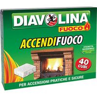 ACCENDIFUOCO DIAVOLINA FUOCO - CUBETTI 40- 24 pezzi