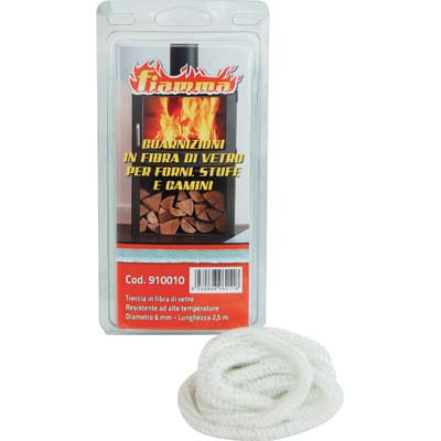 GUARNIZIONE TRECCIA X STUFA FIAMMA - MM 10 MT 2,5- 5 pezzi