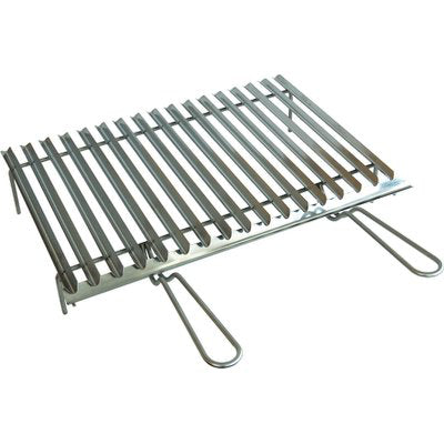GRATICOLA BARBECUE RECUPERO GRASSO OMPAGRILL  INOX MANICI 2 CM 80X45