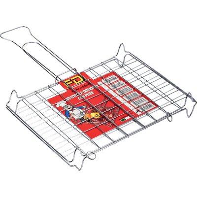 GRATICOLA BARBECUE A BARRE DOPPIA FD - ACCIAIO CROMATO CM 30X25- 2 pezzi