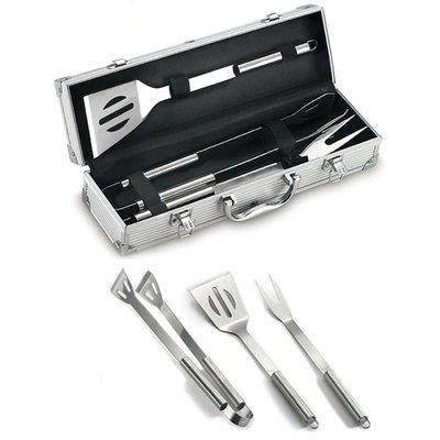 POSATE BARBECUE VALIGETTA 03380 OMPAGRILL - ALLUMINIO/ACCIAIO CF=PZ 3 CM 38- 1 confezioni