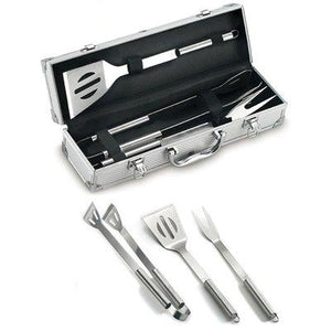 POSATE BARBECUE VALIGETTA 03380 OMPAGRILL - ALLUMINIO/ACCIAIO CF=PZ 3 CM 38- 1 confezioni