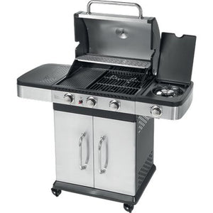 BARBECUE GAS INDIANAPOLIS 3+1 TITANIUM OMPAGRILL  FUOCHI 4 CM 121X60 H.CM 138