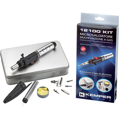 SALDATORE MICRO RICARICABILE 12100 KIT KEMPER  PIEZO + ACCESSORI + VALIGETTA