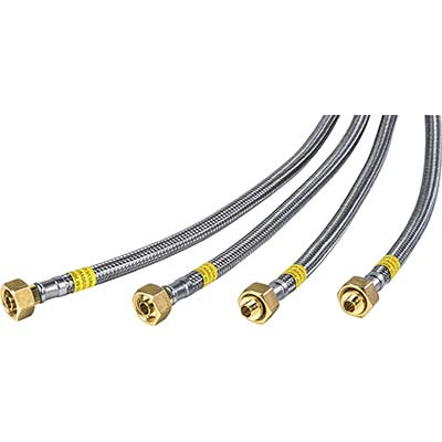 TUBO GAS TRECCIA X CENTRALIN SICURGAS NGDN8 PARIGI  INOX 304 1/2F CM 50