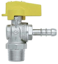 VALVOLA SFERA GAS A SQUADRA 586 BUGATTI  OTTONE NICHELATO MM  8X1/2M