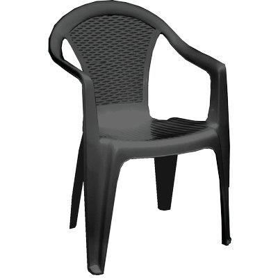 SEDIA RATTAN KORA + BRACCIOLI PROGARDEN  PP ANTRACITE CM 55X54 H.CM 80