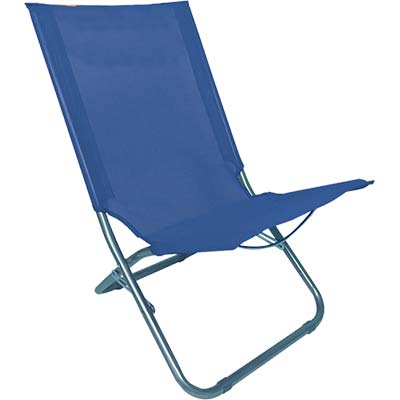 SPIAGGINA SUNNY DOMUS  ACCIAIO/POLY BLU CM 42X63 H.CM 75