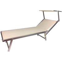 LETTINO MALIBU NEW POOL DOMUS - ALLUMINIO/TEXT BIANCO CM 71X188 H.CM 41- 2 pezzi