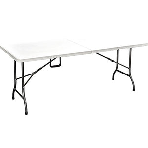 TAVOLO CATERING DOMUS  HDPE BIANCO/ACCIAIO CM 180X75 H.CM 74