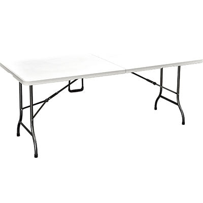 TAVOLO CATERING DOMUS  HDPE BIANCO/ACCIAIO CM 180X75 H.CM 74