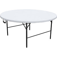 TAVOLO CATERING DOMUS  HDPE BIANCO/ACCIAIO CM 160 H.CM 74