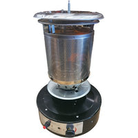 BRUCIATORE STUFA GAS GPL SHORT ROUND PATIO DOMUS  NERO KW 11 H.CM 135