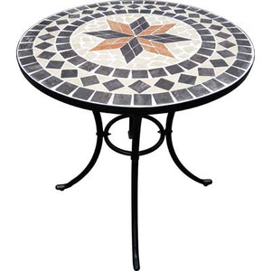 TAVOLO MOSAICO CAPRI DOMUS  CM 60 H.CM 70 BASE ACCIAIO VERN