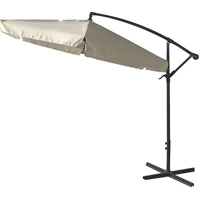 OMBRELLONE PALO LATERALE BANANA DOMUS  ACCIAIO/POLY ECRU MM 48 MT 3