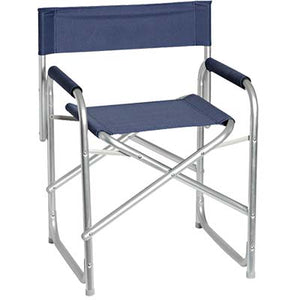 SEDIA REGISTA DOMUS  ALLUMINIO/POLY BLU CM 56X46 H.CM 80