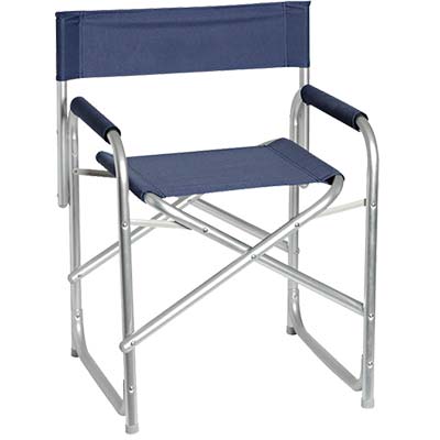 SEDIA REGISTA DOMUS  ALLUMINIO/POLY BLU CM 56X46 H.CM 80