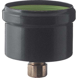 TAPPO + SCARICO CONDENSA PELLET NERO OPACO SAVE  CM  8 + MANICOTTO OTTONE
