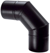 GOMITO PELLET 90  ° NERO OPACO SAVE  CM  8