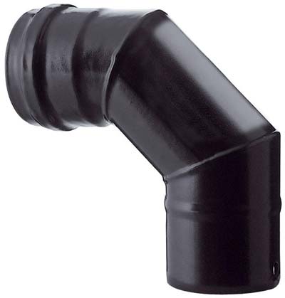 GOMITO PELLET 90  ° NERO OPACO SAVE  CM 12