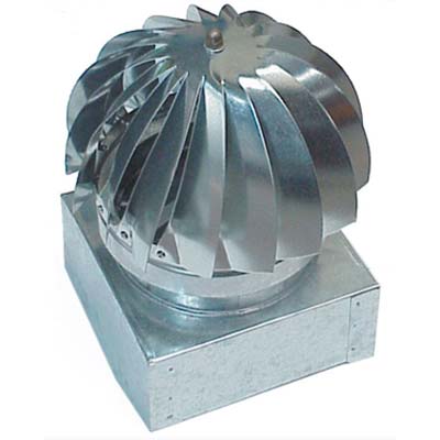 VENTOLINO GIREVOLE BASE QUADRA ZINCATO  CM 22X22