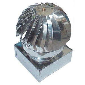VENTOLINO GIREVOLE BASE QUADRA INOX AISI 304  CM 32X32