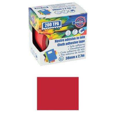 NASTRO ADESIVO TELATO 200 TPA EUROCEL - ROSSO MM 38 ML 2,7- 4 pezzi
