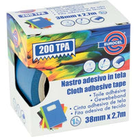 NASTRO ADESIVO TELATO 200 TPA EUROCEL - BLU MM 38 ML 2,7- 4 pezzi