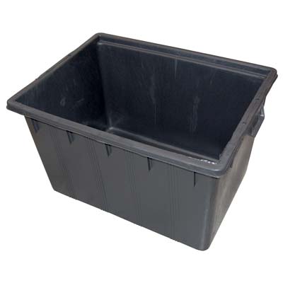 MASTELLONE RETTANGOLARE NERO ICS  LDPE LT 180 CM 80X60 H.CM 48 + MANICI