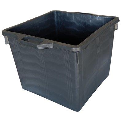 MASTELLONE QUADRATO NERO ICS  LDPE LT 60 CM 48X48 H.CM 37 + MANICI