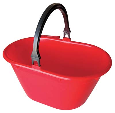 CESTA RACCOLTA OVALE MANICO FISSO ICS - PPL ROSSO LT 20- 5 pezzi