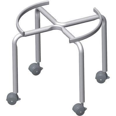 PIEDISTALLO + RUOTE X FUSTINO SERBATOIO  ACCIAIO VERN D.CM 32 H.CM 31