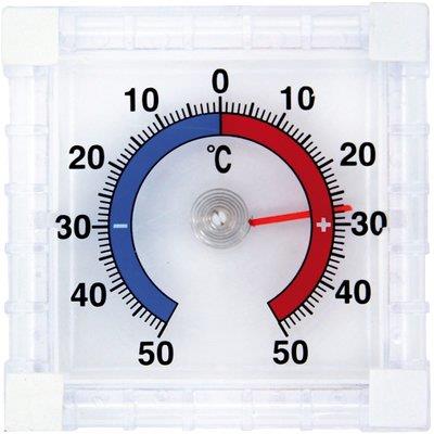 TERMOMETRO FINESTRA THERM32 VELAMP - PP TRASPARENTE -50/+50  °C  CM 75X75- 4 pezzi