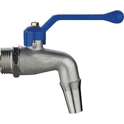 RUBINETTO A SFERA OTTONE + BECCUCCIO  NICHELATO 1M