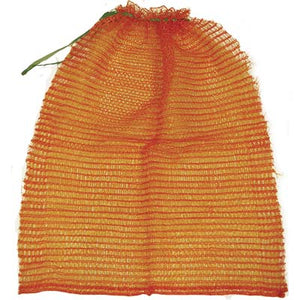 SACCO RASCHEL A RETE - PP ARANCIO/ROSSO CM 35X50 PORTATA KG 5-10- 100 pezzi