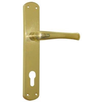 MANIGLIA RIO PLACCA FORO SAGOMATO - OTTONE LUCIDO Q8 I.MM 90 CF=PZ 2- 2 confezioni